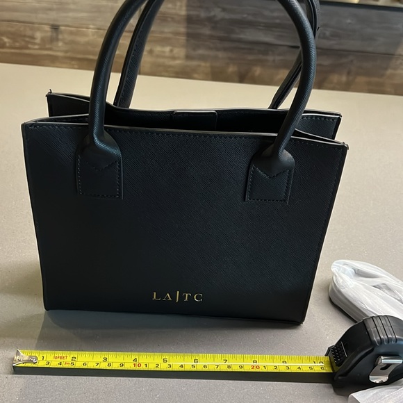 LA Trading Co small black tote. Vegan leather. - Picture 5 of 6